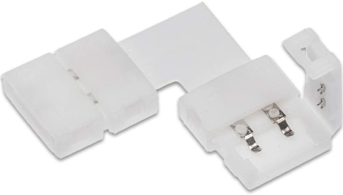90° hoekverbinding voor 10 mm LED-strips FLASH (5630) 14,3 x 15,3 x 5 mm 2-polig