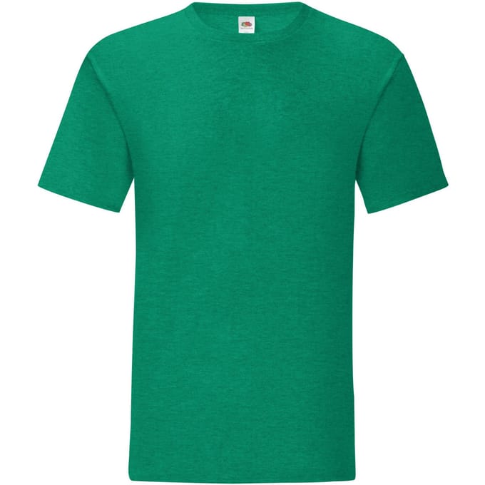 Fruit of the Loom Heren Iconic 150 Heather T-Shirt (Heide Groen)