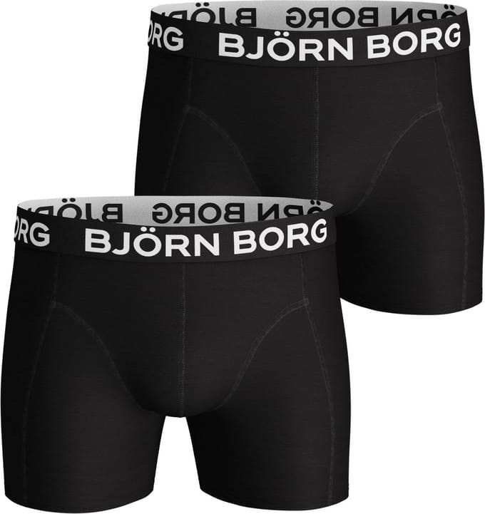 Bjorn Borg Heren 2-Pack Boxershorts SHORTS SAMMY SOLIDS - Zwart - Maat S