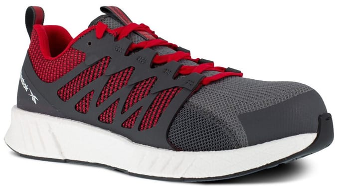 Reebok Fusion Flexweave Work 1070 S1P Werkschoen - Mannen - Grijs/Rood - 46