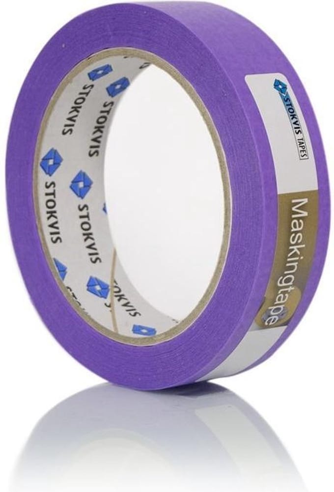 Afplaktape Delicaat Paars Bi 19Mm 50M