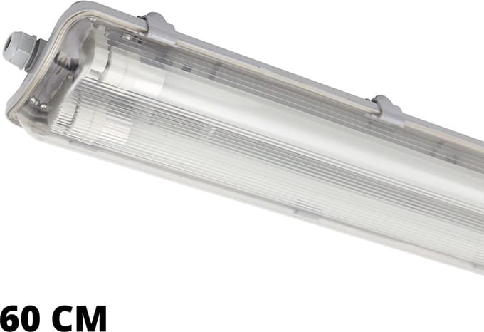 EasySave LED TL verlichting 60 cm - Dubbel armatuur incl. 2 LED TL buizen - IP65