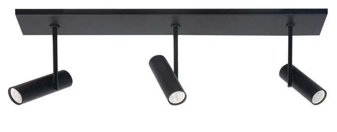 Spot Trend 3 lichts L 65 cm incl mini GU10 zwart