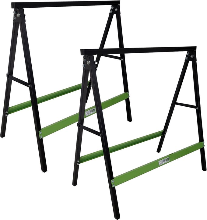 TRUTZHOLM - Inklapbare Schraag - Set van 2 - 200 kg - Zaagbok - Werkschraag - Montagebok - Metaal - Compact - Lichtgewicht