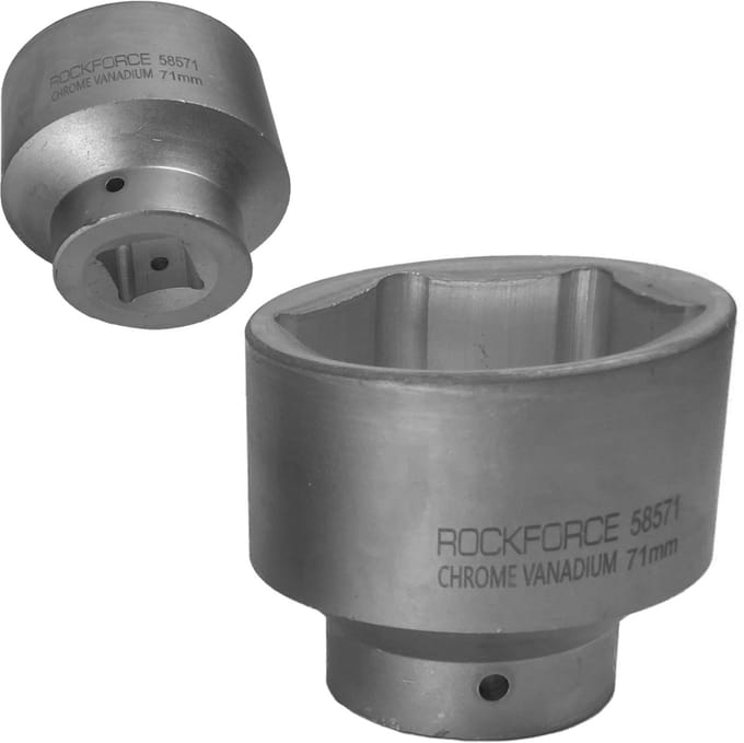 Rockforce RF-58571 - Dopsleutel - 71mm - Chroom-vanadium - 6-kant