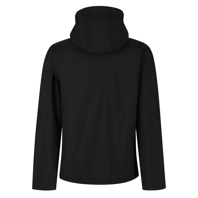 Regatta Heren Venturer 3 Layer Hooded Soft Shell Jacket (Zwart/Rood)