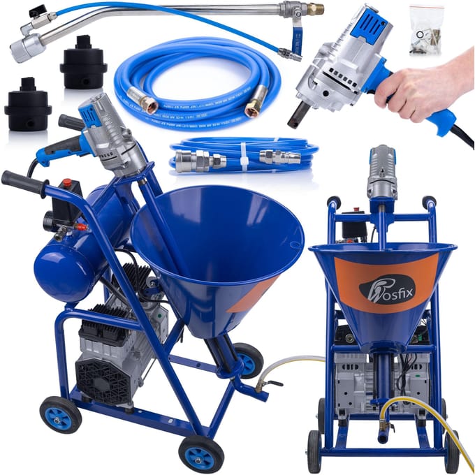 Rosfix Pleisterspuitmachine Blue Dragon BD41 - 15 L/Min, 20 MPA - 4100W, Mixerfunctie