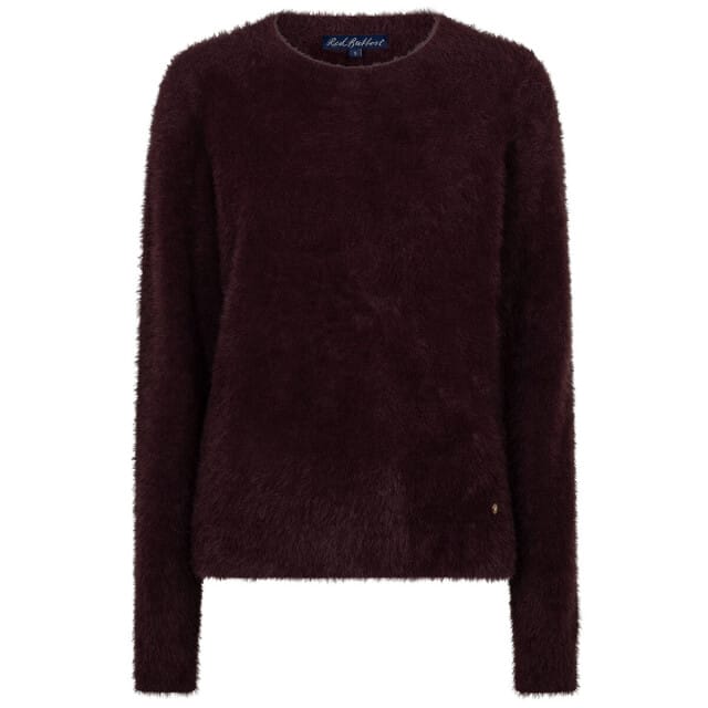 RB sweet fuzzy burgundy trui