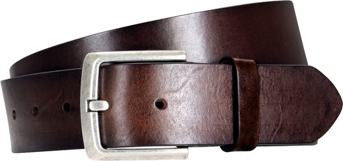 LINDENMANN leren heren riem - bruin