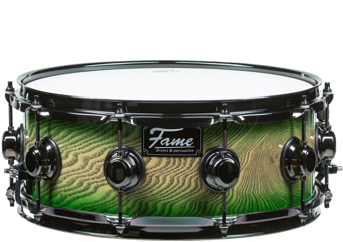 Fame Fortress Snare 14"x5,5" Green Burst - Snaredrum