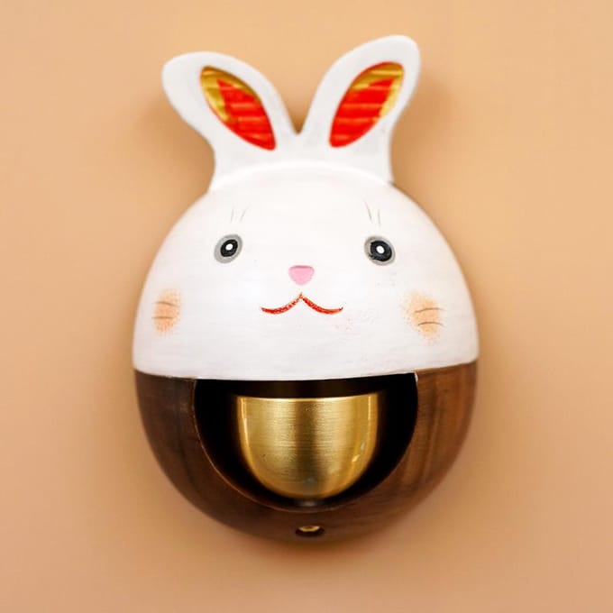 Sonnette magnétique pour chat, sonnette en cuivre à dopamine, sonnette de rappel pour pendaison de crémaillère, cadeau, décoration d'intérieur white