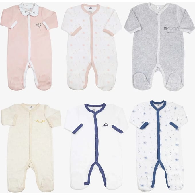 Set van baby pyjama's Trois Kilos Sept Y (x6)