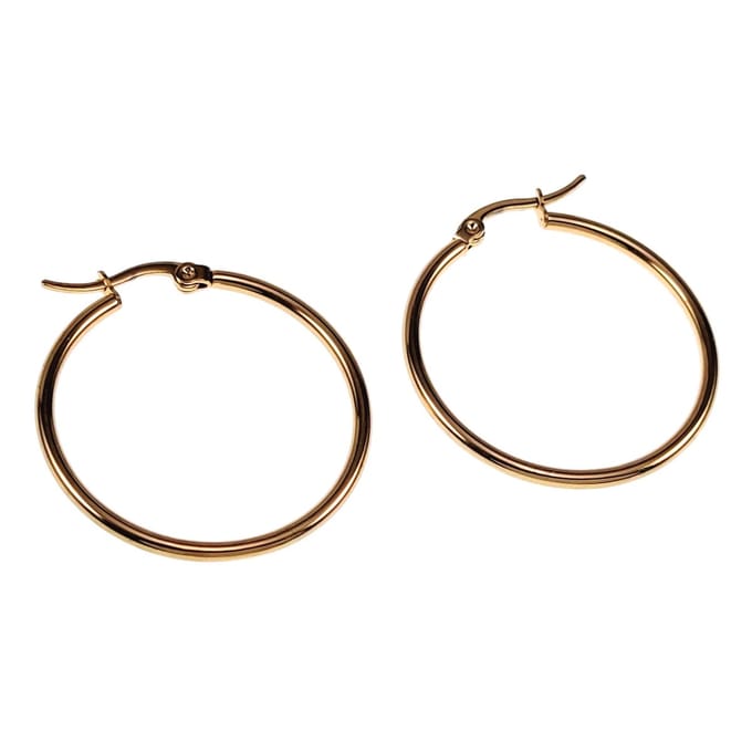 ∅35mm x 2mm Oorringen Dames - Verguld RVS - Oorbellen