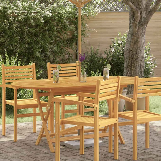 vidaXL - Tuintafel - inklapbaar - 160x85x75 - cm - massief - eucalyptushout