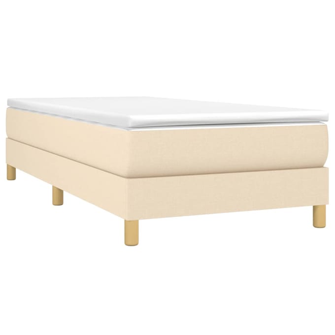 vidaXL - Boxspring - bed - 80x200 - cm - stof - crèmekleurig