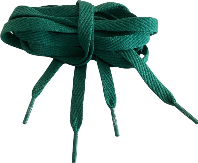 Lacy Schoenveter -Groen - Plat - 130 cm Lang x 10 mm Breed