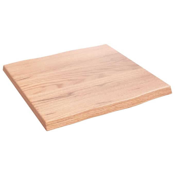 vidaXL Tafelblad natuurlijke rand 40x40x2 cm eikenhout lichtbruin