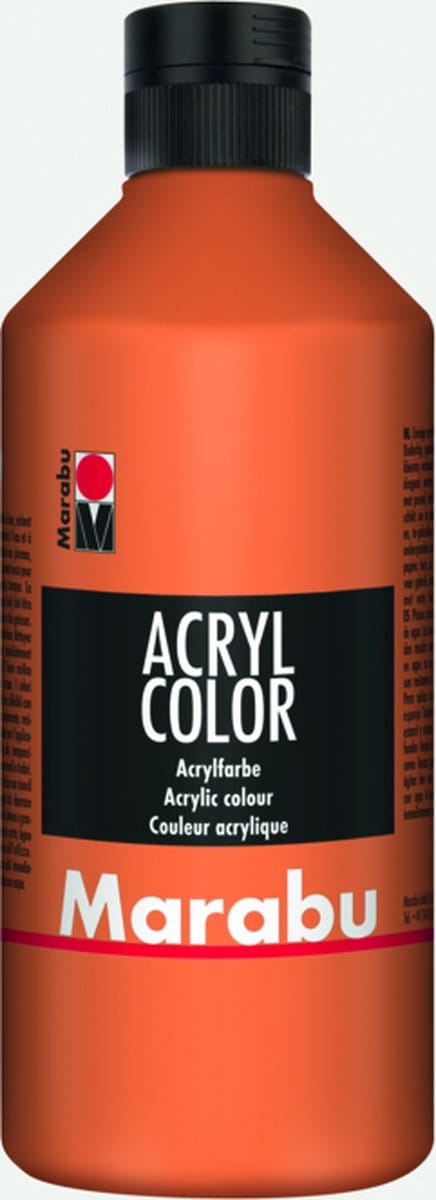 Marabu 12010075013 acrielverf 500 ml Oranje Koker