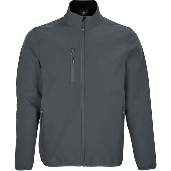 SOLS Heren Falcon Soft Shell Jas (Houtskool Grijs Effen)
