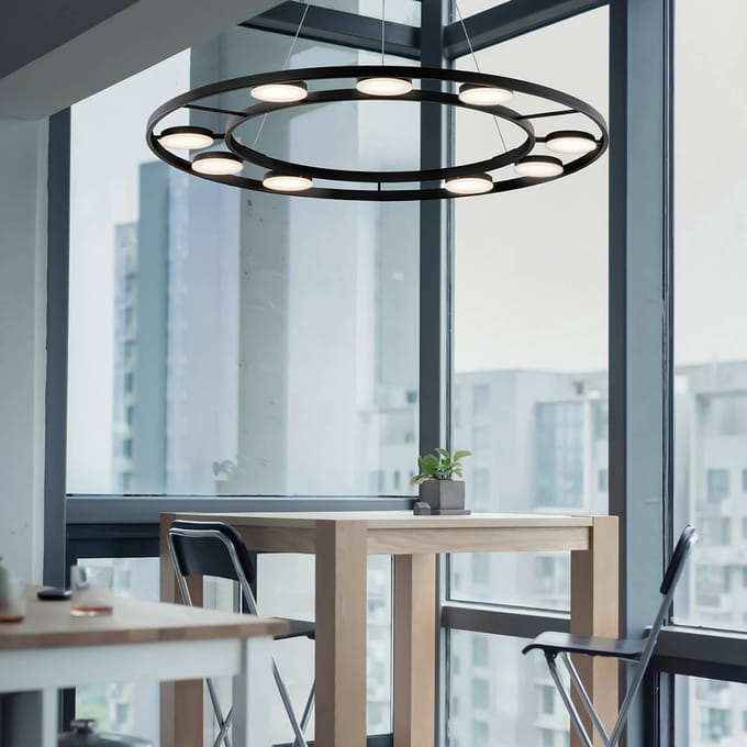 Maytoni Fad LED hanglamp draaibare kappen ∅80cm