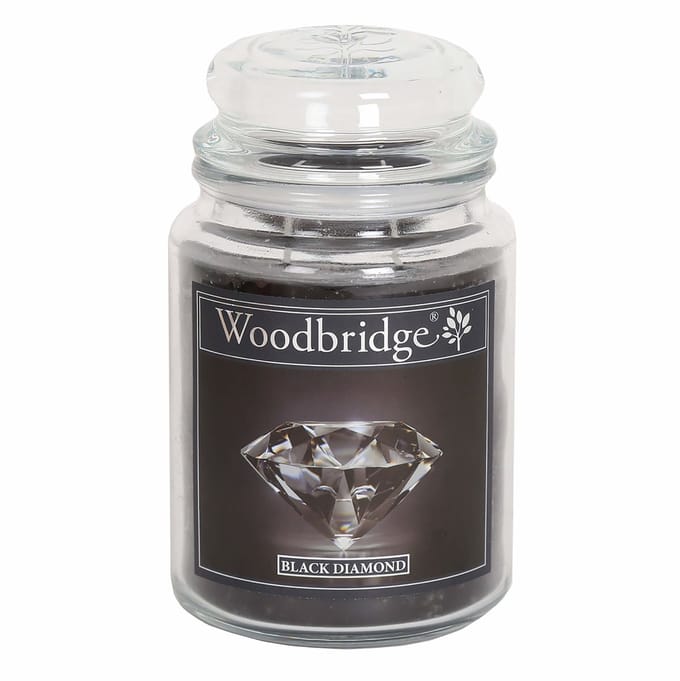 Woodbridge geurkaars - zwarte diamant - geparfumeerd