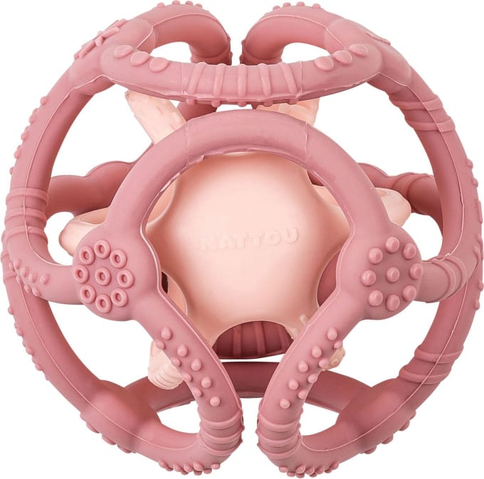 Nattou Silicone - Set Ballen voor Baby's - 2 Stuks - Roze