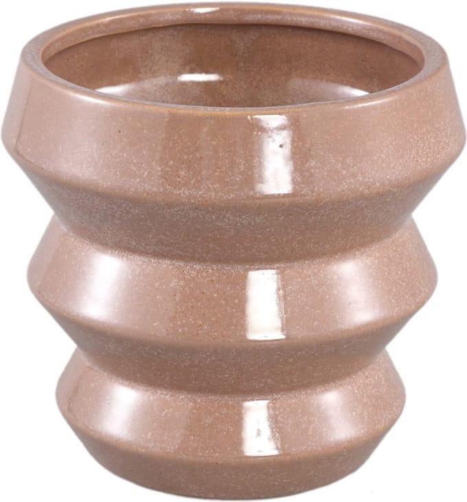PTMD Tims Bloempot - 15 x 15 x 13 cm - Keramiek - Bruin