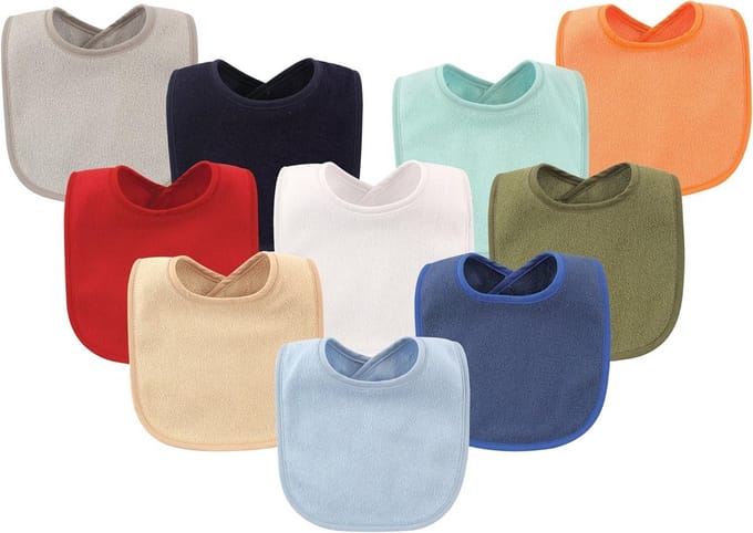 10-Pack Baby Slabbertjes met Waterdichte Voering voor Kwijlen