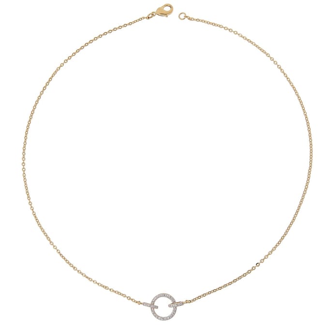 Orphelia PK-021 - Ketting - Verguld metaal / Zirkonia - 45 cm