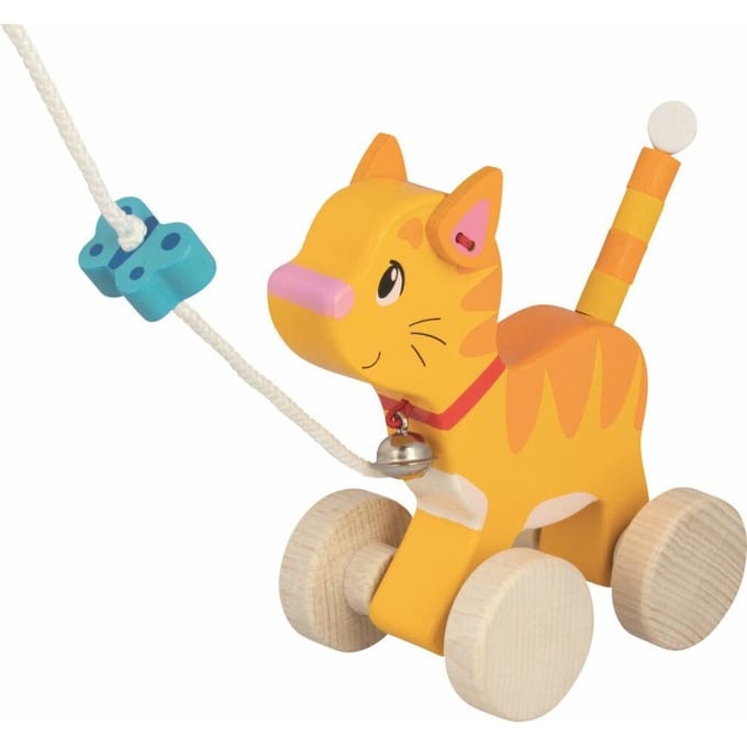 Goki Wooden Pull Animal Kitten