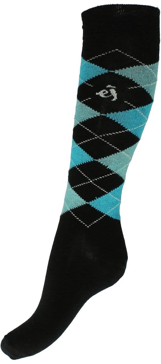 Epplejeck Sokken Epplejeck Square Zwart-turquoise