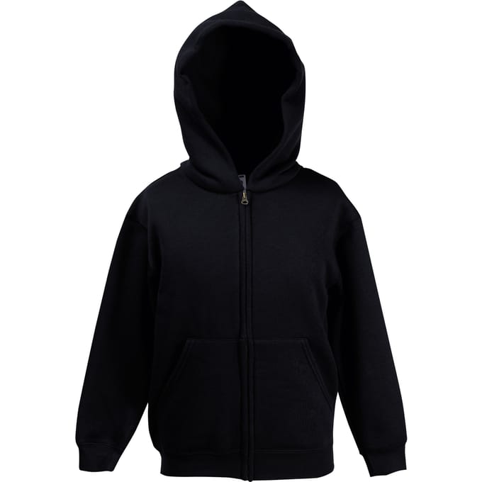 Fruit Of The Loom Kinderen / Kinder Unisex Sweatshirt met capuchon (Zwart)