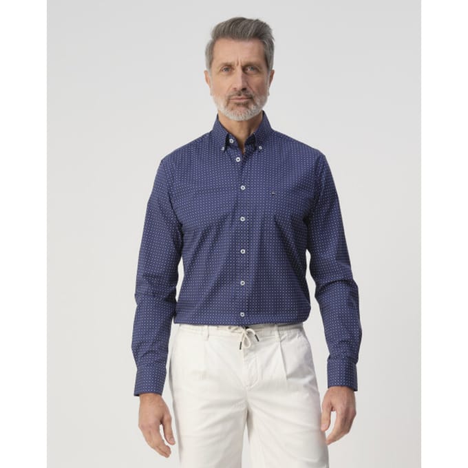 Campbell Casual overhemd donker
