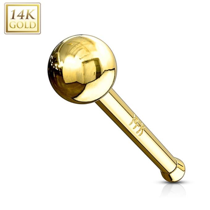 Piercing 14kt basis 0.8x6x2 - goud - LMPiercings