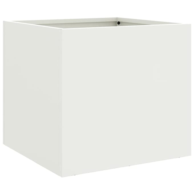 vidaXL Plantenbak 32x30x29 cm staal wit