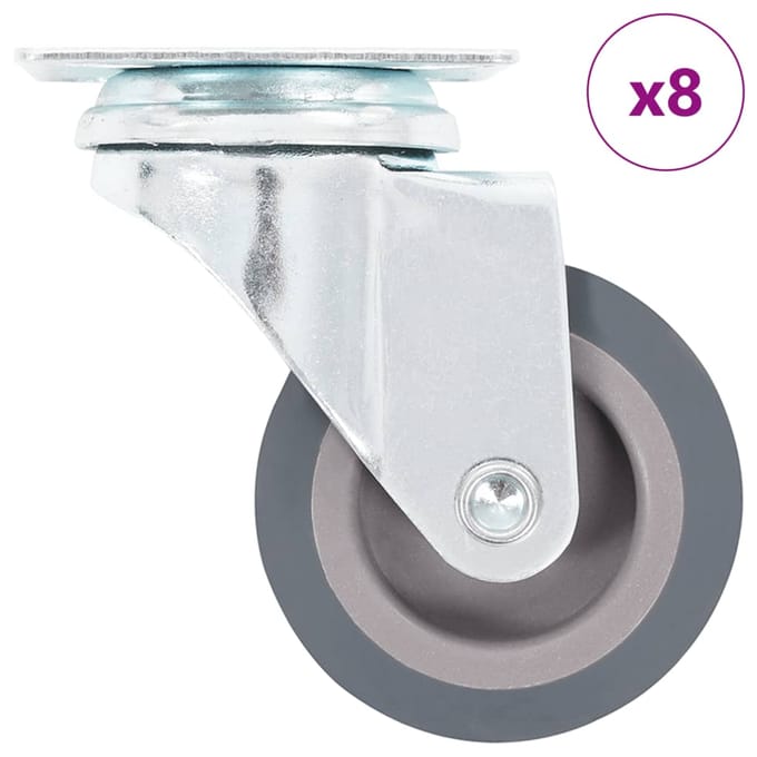 vidaXL - 8 - st - Zwenkwielen - 50 - mm