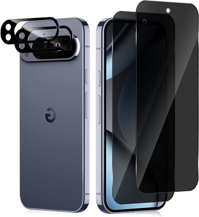 Privacy Screen Protector en Camera Lens Protector voor Google Pixel 10 Pro 5G, 9H Anti-Spy, Schermbeveiliging en Lensbescherming Set