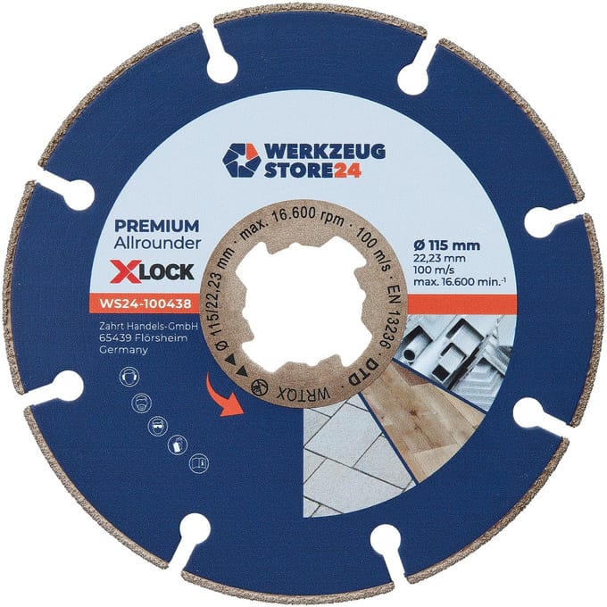 WS24 Diamantslijpschijf X-Lock® Premium Universeel 115 mm WS24-100438