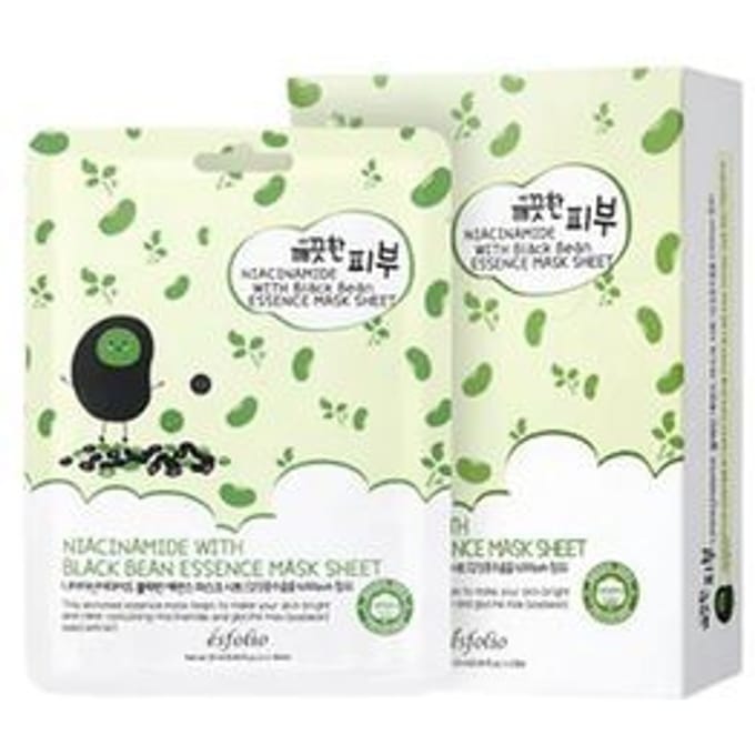 esfolio - Niacinamide With Black Bean Essence Mask Sheet Set 10 sheets