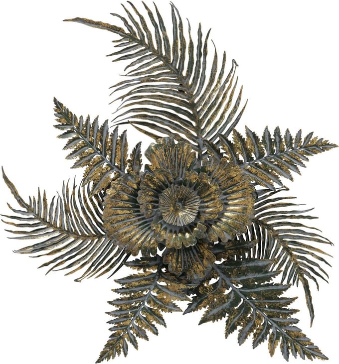 Wanddecoratie - 3d Wanddecoratie - 69x8x52cm - Groen - Goud