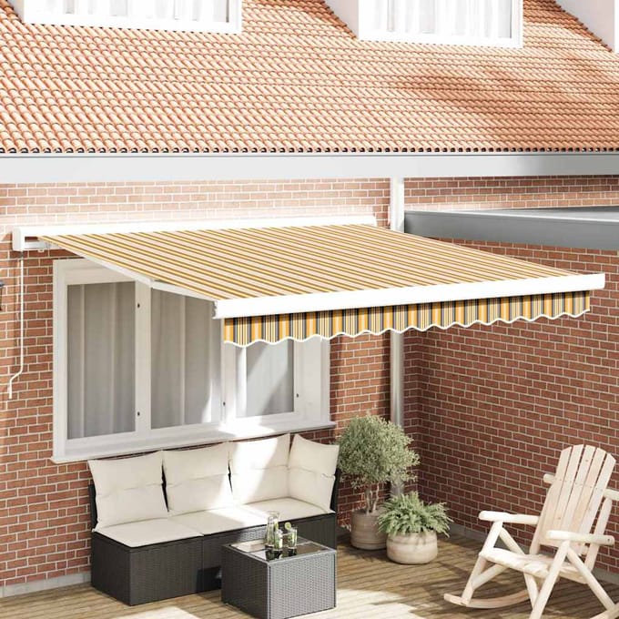vidaXL - Uitschuifbare - luifel - Meerkleurig - 300 - x - 250 - cm