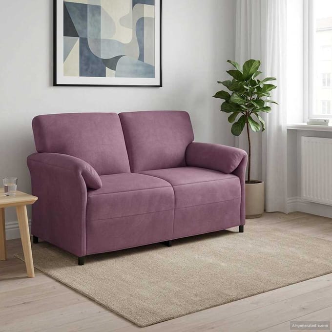 vidaXL 2-Zits Sofa Paars 158 x 83 x 95 cm Fluweel