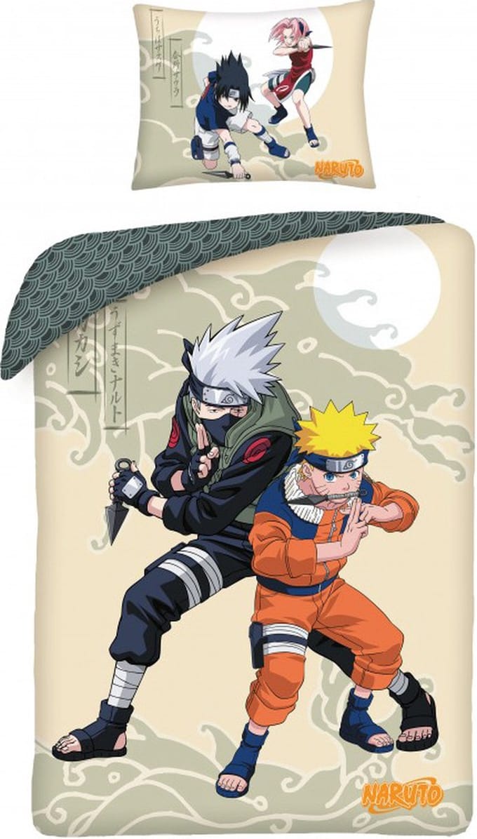 Naruto Dekbedovertrek Get Ready 140 x 200 cm Katoen 70 x 90 cm