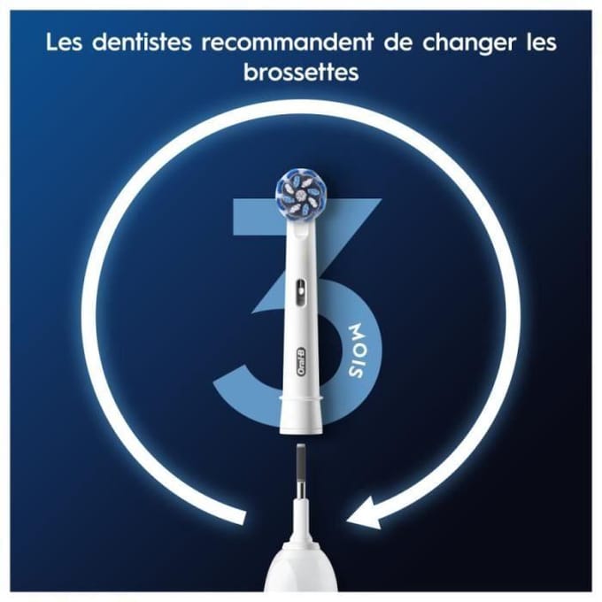 Oral-B Pro Sensitive Clean Opzetborstels Voor Tandenborstel, Pak Van 3 Stuks wit