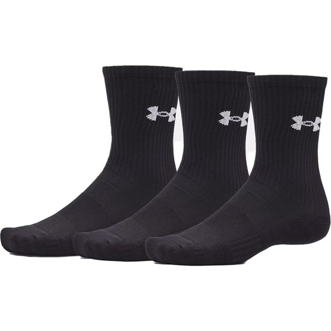 Under Armour Performance Cotton 3p Crw Sokken Zwart K008