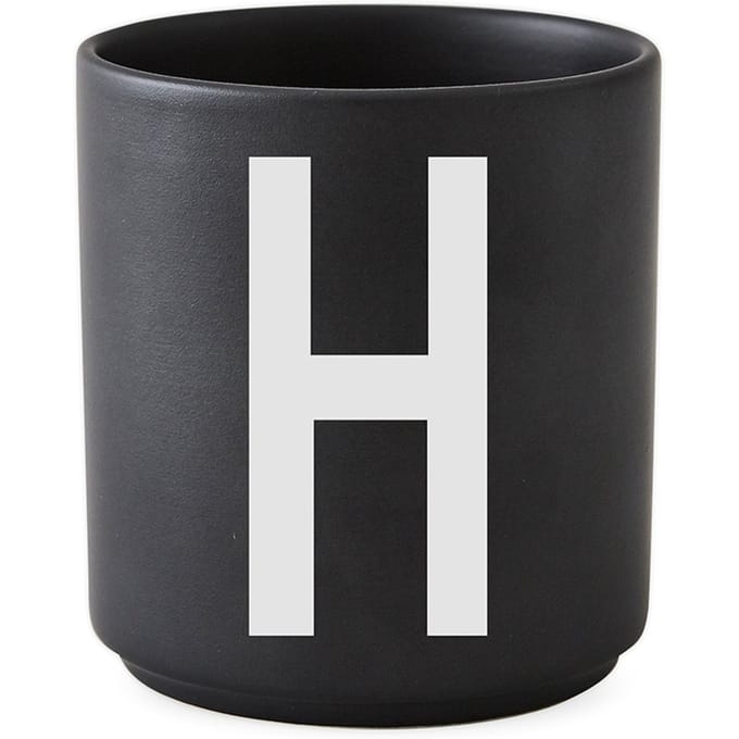 DESIGN LETTERS - Personal beker porselein  - zwart - H