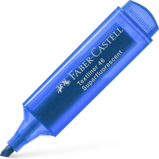 Faber-Castell tekstmarker - blauw - markeerstift - FC-154652