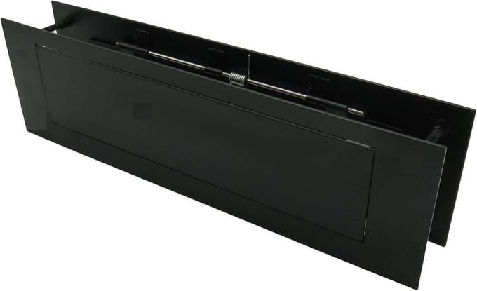 Postsleuf Deur - Briefgleuf Brievenbus - Post Ontvangen - Roestvrij Staal - 33 x 10 cm - Zwart