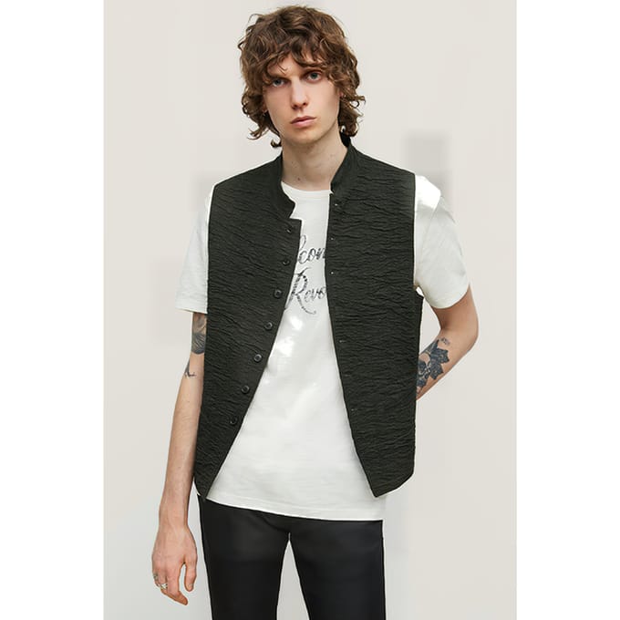 John Varvatos Button Front Closure Vest Kelp Maat: 50 | Cardigans Outlet | Heren | Zwart