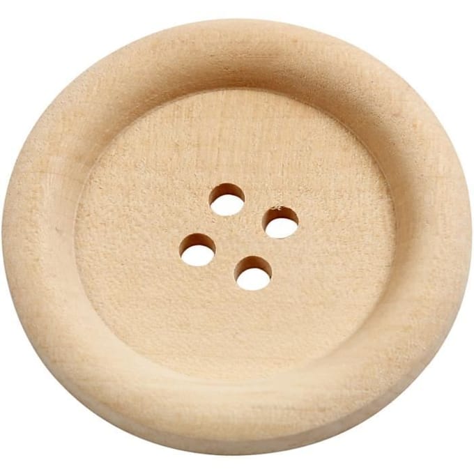 CC Houten Knopen 35 mm Naturel 10 stuks